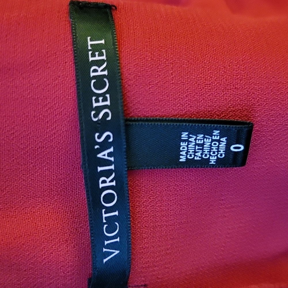 Victoria's Secret rosy red Vneck sleeveless dress empire waist full skirt 0 EUC… - Picture 7 of 9